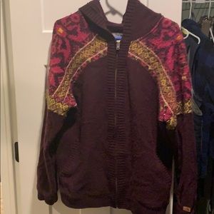 North face wool zip up sweater.